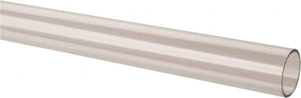 Made in USA - 2 Inch Outside Diameter x 6 Ft. Long, Plastic Round Tube - Acrylic - Industrial Tool & Supply