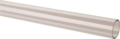 Made in USA - 2 Inch Outside Diameter x 6 Ft. Long, Plastic Round Tube - Acrylic - Industrial Tool & Supply
