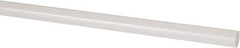 Made in USA - 8' Long, 3/8" Diam, PVDF Plastic Rod - White - Industrial Tool & Supply