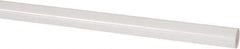 Made in USA - 4' Long, 1/2" Diam, PVDF Plastic Rod - White - Industrial Tool & Supply