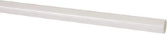 Made in USA - 8' Long, 1/2" Diam, PVDF Plastic Rod - White - Industrial Tool & Supply