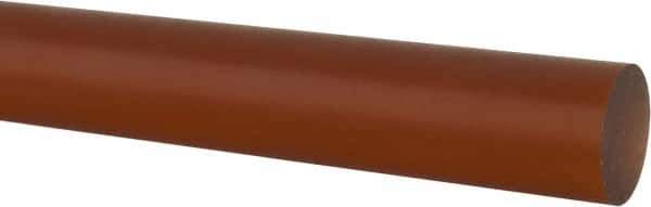 Made in USA - 1' Long, 1-1/2" Diam, PVDF Plastic Rod - White - Industrial Tool & Supply
