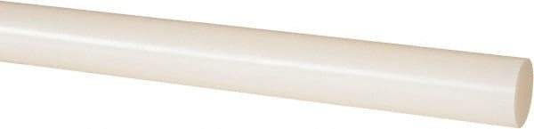 Made in USA - 2' Long, 3/4" Diam, Nylon 6/6 Plastic Rod - Natural (Color) - Industrial Tool & Supply