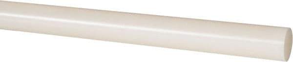 Made in USA - 8' Long, 3/4" Diam, Nylon 6/6 Plastic Rod - Natural (Color) - Industrial Tool & Supply