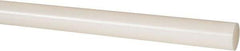 Made in USA - 8' Long, 3/4" Diam, Nylon 6/6 Plastic Rod - Natural (Color) - Industrial Tool & Supply