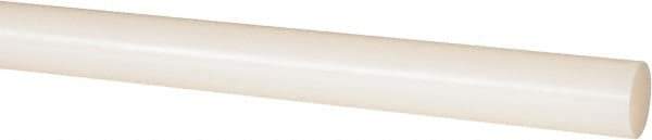 Made in USA - 2' Long, 7/8" Diam, Nylon 6/6 Plastic Rod - Natural (Color) - Industrial Tool & Supply