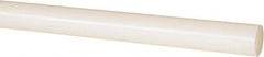 Made in USA - 2' Long, 7/8" Diam, Nylon 6/6 Plastic Rod - Natural (Color) - Industrial Tool & Supply