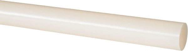 Made in USA - 4' Long, 7/8" Diam, Nylon 6/6 Plastic Rod - Natural (Color) - Industrial Tool & Supply