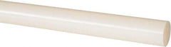 Made in USA - 4' Long, 7/8" Diam, Nylon 6/6 Plastic Rod - Natural (Color) - Industrial Tool & Supply