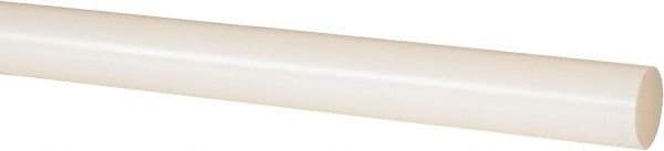 Made in USA - 8' Long, 7/8" Diam, Nylon 6/6 Plastic Rod - Natural (Color) - Industrial Tool & Supply
