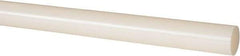 Made in USA - 2' Long, 1" Diam, Nylon 6/6 Plastic Rod - Natural (Color) - Industrial Tool & Supply