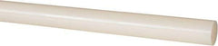 Made in USA - 8' Long, 1" Diam, Nylon 6/6 Plastic Rod - Natural (Color) - Industrial Tool & Supply