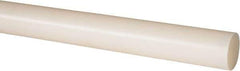 Made in USA - 8' Long, 1-1/8" Diam, Nylon 6/6 Plastic Rod - Natural (Color) - Industrial Tool & Supply