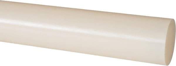 Made in USA - 2' Long, 1-1/4" Diam, Nylon 6/6 Plastic Rod - Natural (Color) - Industrial Tool & Supply