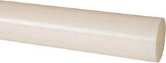 Made in USA - 2' Long, 1-1/4" Diam, Nylon 6/6 Plastic Rod - Natural (Color) - Industrial Tool & Supply