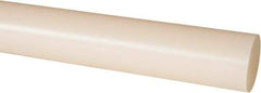 Made in USA - 1' Long, 1-1/2" Diam, Nylon 6/6 Plastic Rod - Natural (Color) - Industrial Tool & Supply