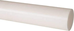 Made in USA - 2' Long, 1-5/8" Diam, Nylon 6/6 Plastic Rod - Natural (Color) - Industrial Tool & Supply