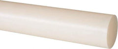 Made in USA - 4' Long, 1-5/8" Diam, Nylon 6/6 Plastic Rod - Natural (Color) - Industrial Tool & Supply