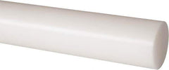Made in USA - 8' Long, 1-3/4" Diam, Nylon 6/6 Plastic Rod - Natural (Color) - Industrial Tool & Supply