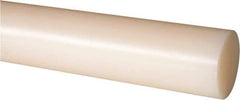 Made in USA - 4' Long, 1-7/8" Diam, Nylon 6/6 Plastic Rod - Natural (Color) - Industrial Tool & Supply