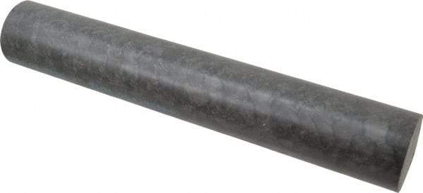 Made in USA - 1' Long, 2" Diam, Nylon 6/6 Plastic Rod - Black - Industrial Tool & Supply