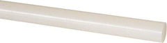 Made in USA - 5' Long, 1/2" Diam, Nylon 6/12 Plastic Rod - ±1/4" Length Tolerance, +0.002 - 0.000" Diam Tolerance, Rockwell R-114 Hardness, Natural (Color) - Industrial Tool & Supply