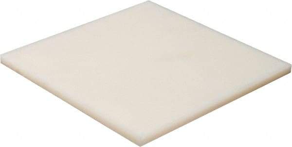 Made in USA - 1/4" Thick x 24" Wide x 2' Long, Nylon 6/6 Sheet - Natural - Industrial Tool & Supply