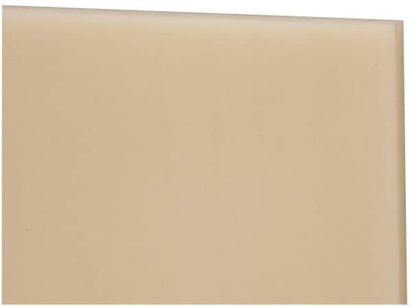 Made in USA - 1/2" Thick x 24" Wide x 4' Long, Nylon 6/6 Sheet - Natural - Industrial Tool & Supply