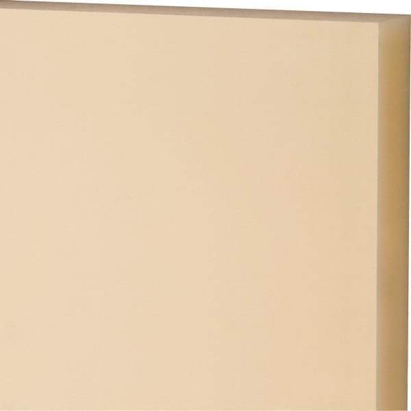 Made in USA - 1" Thick x 12" Wide x 1' Long, Nylon 6/6 Sheet - Natural - Industrial Tool & Supply