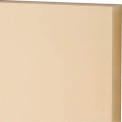 Made in USA - 1" Thick x 12" Wide x 1' Long, Nylon 6/6 Sheet - Natural - Industrial Tool & Supply
