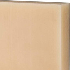 Made in USA - 1-1/2" Thick x 12" Wide x 1' Long, Nylon 6/6 Sheet - Natural - Industrial Tool & Supply