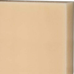 Made in USA - 2" Thick x 12" Wide x 1' Long, Nylon 6/6 Sheet - Natural - Industrial Tool & Supply