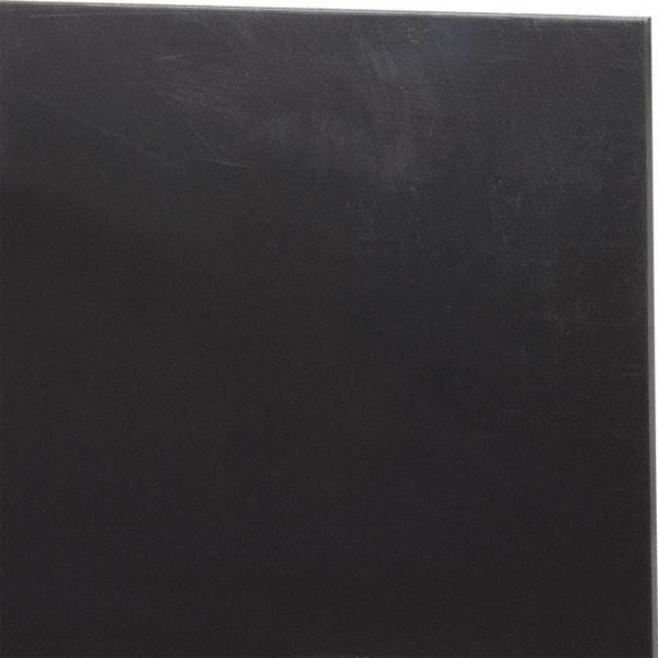 Made in USA - 3/32" Thick x 12" Wide x 1' Long, Nylon 6/6 (MDS-Filled) Sheet - Black - Industrial Tool & Supply