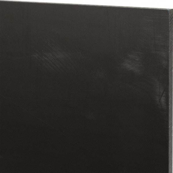 Made in USA - 3/16" Thick x 12" Wide x 2' Long, Nylon 6/6 (MDS-Filled) Sheet - Black - Industrial Tool & Supply