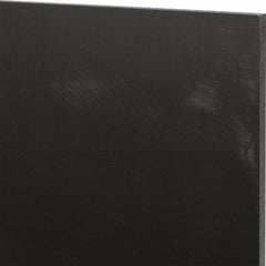 Made in USA - 3/16" Thick x 12" Wide x 2' Long, Nylon 6/6 (MDS-Filled) Sheet - Black - Industrial Tool & Supply