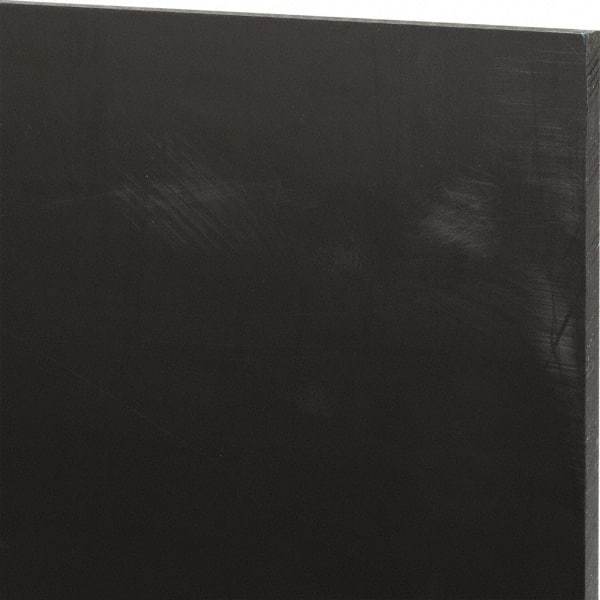 Made in USA - 1/4" Thick x 12" Wide x 1' Long, Nylon 6/6 (MDS-Filled) Sheet - Black - Industrial Tool & Supply