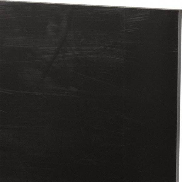 Made in USA - 1/4" Thick x 24" Wide x 2' Long, Nylon 6/6 (MDS-Filled) Sheet - Black - Industrial Tool & Supply