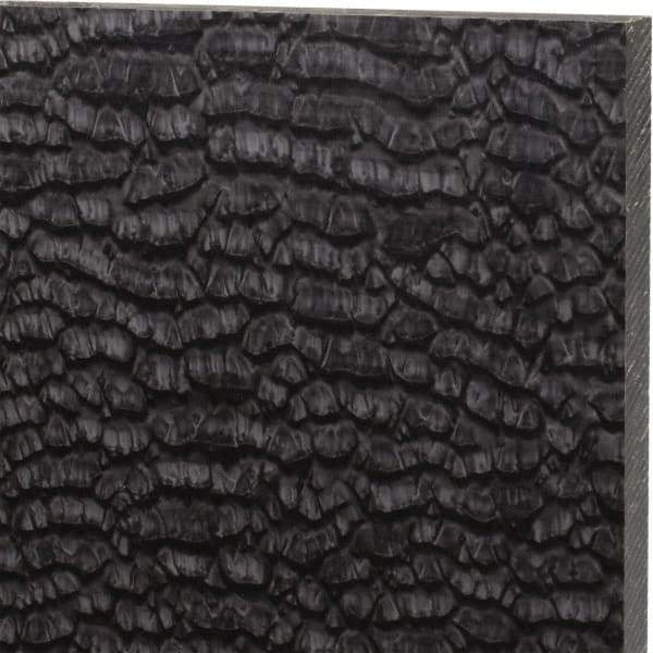 Made in USA - 1/2" Thick x 12" Wide x 2' Long, Nylon 6/6 (MDS-Filled) Sheet - Black - Industrial Tool & Supply