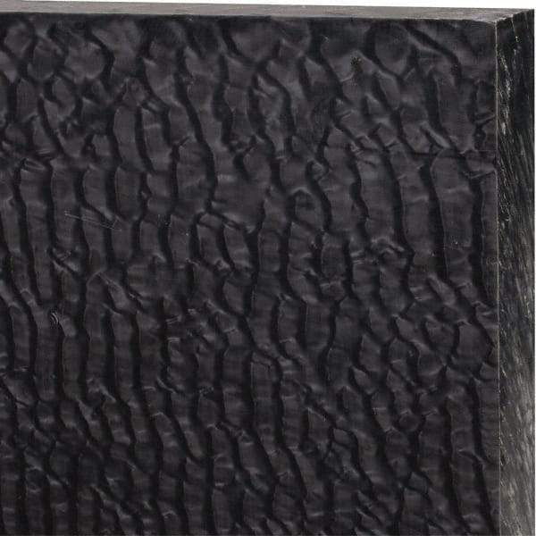 Made in USA - 1" Thick x 24" Wide x 2' Long, Nylon 6/6 (MDS-Filled) Sheet - Black - Industrial Tool & Supply