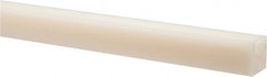 Made in USA - 2' x 3/4" x 3/4" Natural (Color) Nylon 6/6 Square Bar - Industrial Tool & Supply