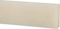 Made in USA - 1 Ft. Long x 3 Inch Wide x 3/4 Inch High, Nylon, Rectangular Plastic Bar - Natural - Industrial Tool & Supply