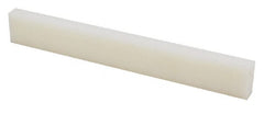 Made in USA - 2' x 1" x 5/8" Natural (Color) Nylon 6/6 Rectangular Bar - Industrial Tool & Supply