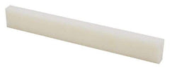 Made in USA - 4 Ft. Long x 1-1/2 Inch Wide x 3/4 Inch High, Nylon, Rectangular Plastic Bar - Natural - Industrial Tool & Supply