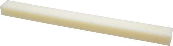 Made in USA - 1 Ft. Long x 1 Inch Wide x 3/4 Inch High, Nylon, Rectangular Plastic Bar - Natural - Industrial Tool & Supply