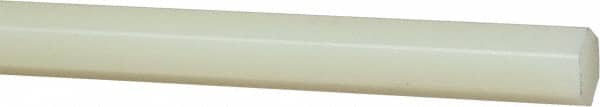 Made in USA - 4' x 3/8" Natural (Color) Nylon 6/6 Hexagonal Bar - Industrial Tool & Supply