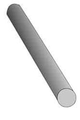 Made in USA - 8' Long, 1-1/4" Diam, Polyetherimide (PEI) Plastic Rod - Natural (Color) - Industrial Tool & Supply