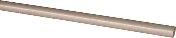 Made in USA - 8' Long, 3/8" Diam, PEEK Plastic Rod - Thermoplastic - Industrial Tool & Supply
