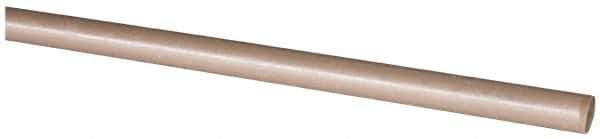 Made in USA - 4' Long, 1/2" Diam, PEEK Plastic Rod - Thermoplastic - Industrial Tool & Supply