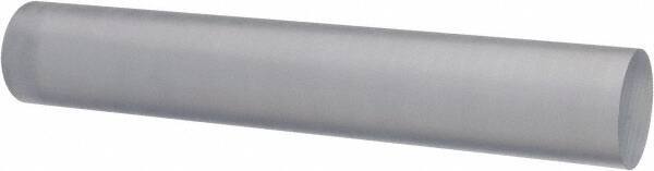 Made in USA - 1' Long, 2" Diam, Polycarbonate Plastic Rod - Clear - Industrial Tool & Supply