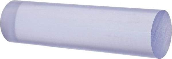 Made in USA - 1' Long, 4" Diam, Polycarbonate Plastic Rod - Clear - Industrial Tool & Supply